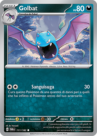 Golbat 111/182 - ITA - Near Mint - Scarlatto e Violetto - Paradosso Temporale - Carta Pokemon