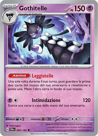 Gothitelle 092/193 - ITA - Near Mint - Scarlatto e Violetto - Evoluzioni a Paldea - Carta Pokemon