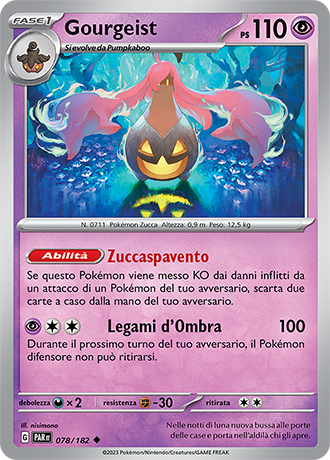 Gourgeist 078/182 - ITA - Near Mint - Scarlatto e Violetto - Paradosso Temporale - Carta Pokemon