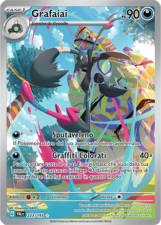 Grafaiai 223/193 Illustrazione Rara - ITA - Near Mint - Scarlatto e Violetto - Evoluzioni a Paldea - Carta Pokemon