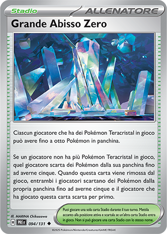 Grande Abisso Zero 094/131 Reverse Holo Pokéball - ITA - Near Mint - Scarlatto e Violetto - Evoluzioni Prismatiche - Carta Pokemon