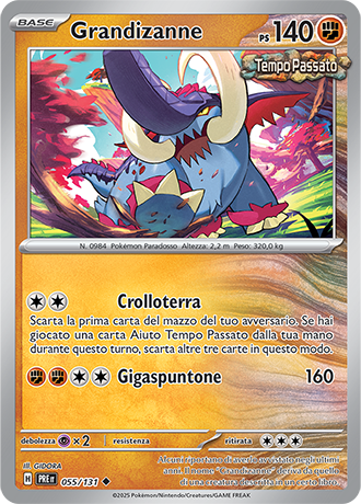 Grandizanne 055/131 Reverse Holo - ITA - Near Mint - Scarlatto e Violetto - Evoluzioni Prismatiche - Carta Pokemon