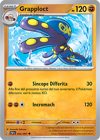 Grapploct 052/091 - ITA - Near Mint - Scarlatto e Violetto - Destino di Paldea - Carta Pokemon