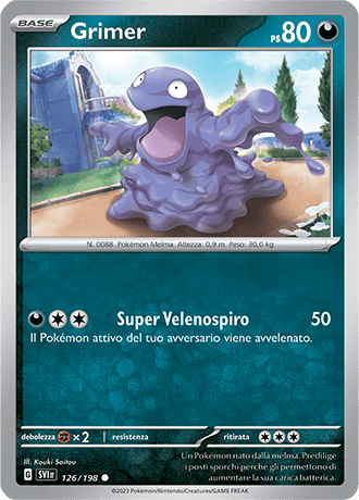 Grimer 126/198 - ITA - Near Mint - Scarlatto e Violetto - Carta Pokemon