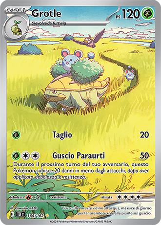 Grotle 164/162 Illustrazione Rara - ITA - Near Mint - Scarlatto e Violetto - CronoForze - Carta Pokemon