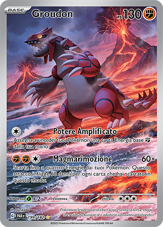 Groudon 199/182 Illustrazione Rara - ITA - Near Mint - Scarlatto e Violetto - Paradosso Temporale - Carta Pokemon