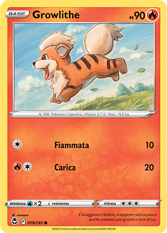 Growlithe 019/195 - ITA - Near Mint - Spada e Scudo - Tempesta Argentata - Carta Pokemon