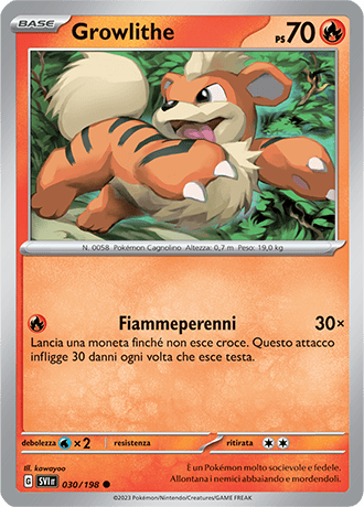 Growlithe 030/198 - ITA - Near Mint - Scarlatto e Violetto - Carta Pokemon