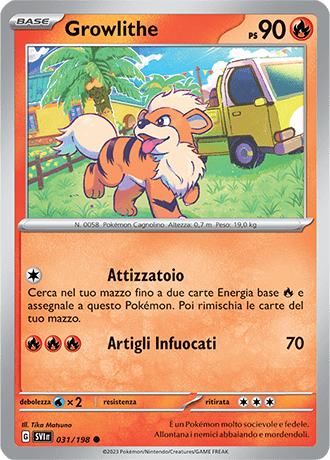 Growlithe 031/198 - ITA - Near Mint - Scarlatto e Violetto - Carta Pokemon