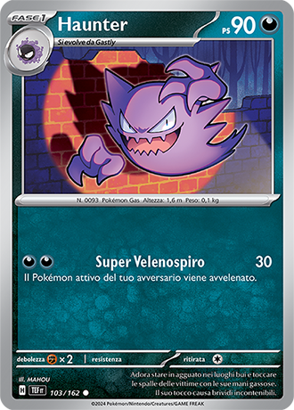 Haunter 103/162 - ITA - Near Mint - Scarlatto e Violetto - CronoForze - Carta Pokemon