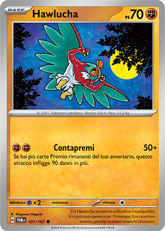 Hawlucha 107/167 Comune - ITA - Near Mint - Scarlatto e Violetto - Crepuscolo Mascherato - Carta Pokemon