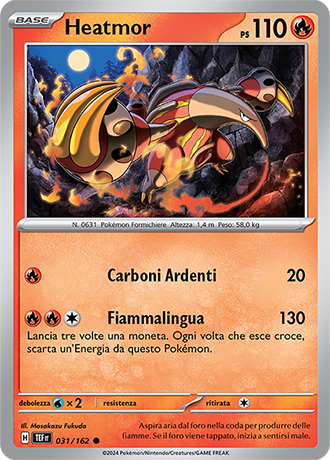 Heatmor 031/162 - ITA - Near Mint - Scarlatto e Violetto - CronoForze - Carta Pokemon