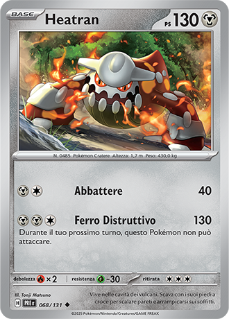 Heatran 068/131 Reverse Holo Masterball - ITA - Near Mint - Scarlatto e Violetto - Evoluzioni Prismatiche - Carta Pokemon