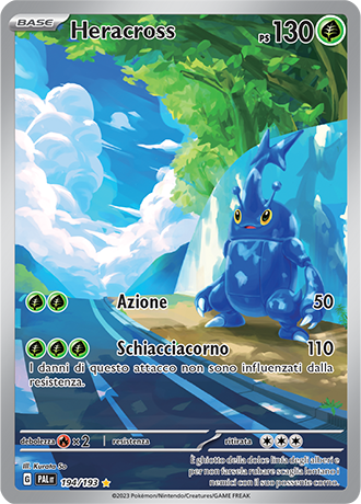 Heracross 194/193 Illustrazione Rara - ITA - Near Mint - Scarlatto e Violetto - Evoluzioni a Paldea - Carta Pokemon