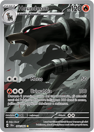 Houndoom 066/064 Rara Illustrazione - ITA - Near Mint - Scarlatto e Violetto - Segreto Fiabesco - Carta Pokemon