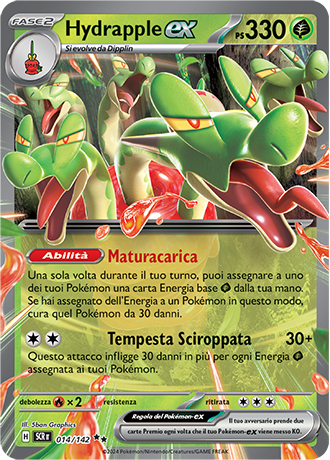 Hydrapple-ex 014/142 - ITA - Near Mint - Scarlatto e Violetto - Corona Astrale - Carta Pokemon