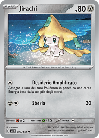 Jirachi 098/142 - ITA - Near Mint - Scarlatto e Violetto - Corona Astrale - Carta Pokemon