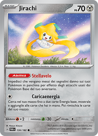 Jirachi 126/182 - ITA - Mint - Scarlatto e Violetto - Paradosso Temporale - Carta Pokemon