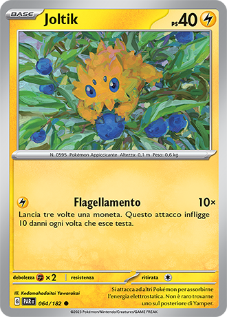 Joltik 064/182 - ITA - Mint - Scarlatto e Violetto - Paradosso Temporale - Carta Pokemon