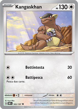 Kangaskhan 165/197 - ITA - Near Mint - Scarlatto e Violetto - Ossidiana Infuocata - Carta Pokemon