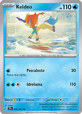 Keldeo 044/162 - ITA - Near Mint - Scarlatto e Violetto - CronoForze - Carta Pokemon