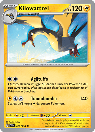 Kilowattrel 079/198 - ITA - Near Mint - Scarlatto e Violetto - Carta Pokemon