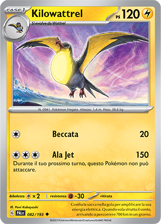 Kilowattrel 082/193 - ITA - Near Mint - Scarlatto e Violetto - Evoluzioni a Paldea - Carta Pokemon