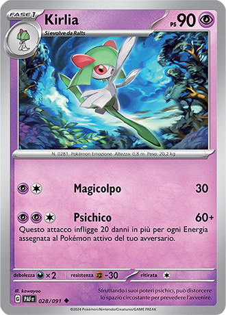 Kirlia 028/091 Reverse Holo - ITA - Near Mint - Scarlatto e Violetto - Destino di Paldea - Carta Pokemon