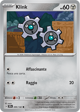 Klink 099/142 - ITA - Near Mint - Scarlatto e Violetto - Corona Astrale - Carta Pokemon