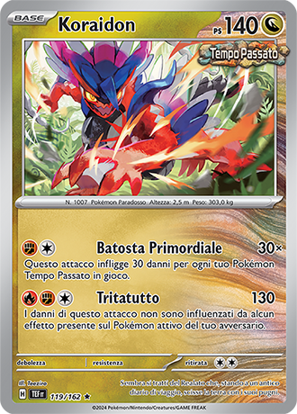 Koraidon 119/162 Reverse Holo - ITA - Near Mint - Scarlatto e Violetto - CronoForze - Carta Pokemon