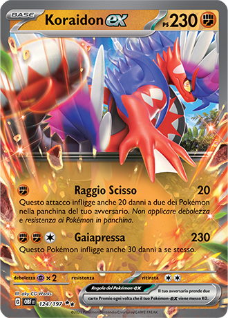 Koraidon-ex 124/197 - ITA - Near Mint - Scarlatto e Violetto - Ossidiana Infuocata - Carta Pokemon