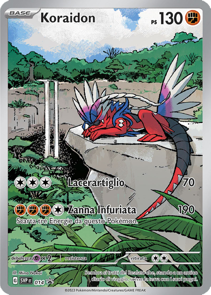 Koraidon SVP 014 Illustrazione Rara - ITA - Near Mint - Promo Scarlatto e Violetto - Carta Pokemon