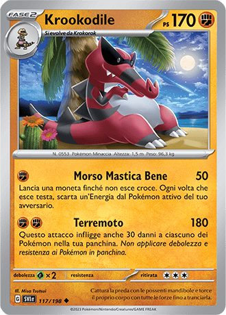 Krookodile 117/198 - ITA - Near Mint - Scarlatto e Violetto - Carta Pokemon