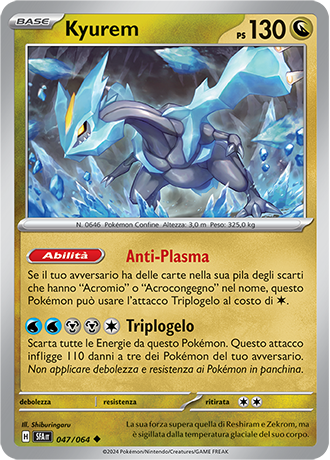 Kyurem 047/064 Reverse Holo Non Comune - ITA - Near Mint - Scarlatto e Violetto - Segreto Fiabesco - Carta Pokemon