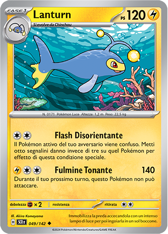 Lanturn 049/142 - ITA - Near Mint - Scarlatto e Violetto - Corona Astrale - Carta Pokemon