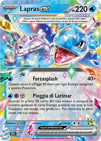 Lapras-ex 032/142 - ITA - Near Mint - Scarlatto e Violetto - Corona Astrale - Carta Pokemon