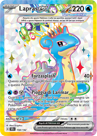 Lapras-ex 158/142 - ITA - Near Mint - Scarlatto e Violetto - Corona Astrale - Carta Pokemon