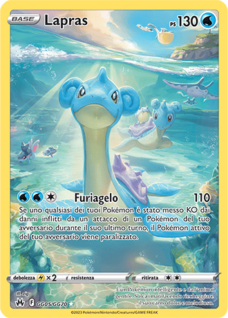 Lapras GG05/GG70 Galleria di Galar - ITA - Near Mint - Spada e Scudo - Zenit Regale - Carta Pokemon