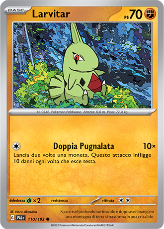 Larvitar 110/193 - ITA - Near Mint - Scarlatto e Violetto - Evoluzioni a Paldea - Carta Pokemon