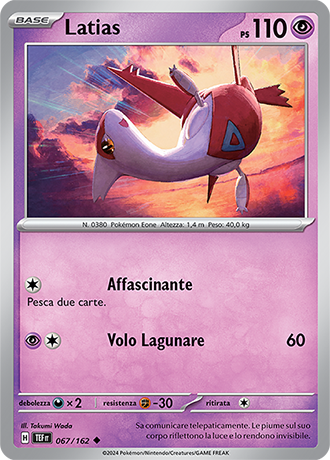 Latias 067/162 - ITA - Near Mint - Scarlatto e Violetto - CronoForze - Carta Pokemon