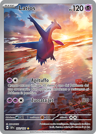 Latios 203/191 - ITA - Mint - Gradata GRAAD 10 - Scarlatto e Violetto - Scintille Folgoranti - Carta Pokemon 0