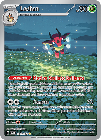 Ledian 144/142 - ITA - Near Mint - Scarlatto e Violetto - Corona Astrale - Carta Pokemon