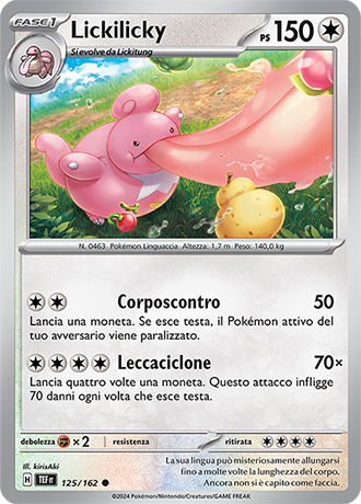 Lickilicky 125/162 - ITA - Near Mint - Scarlatto e Violetto - CronoForze - Carta Pokemon