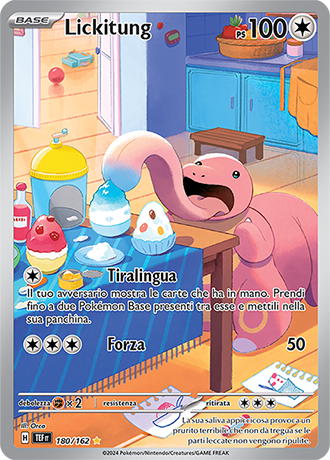 Lickitung 180/162 Illustrazione Rara - ITA - Near Mint - Scarlatto e Violetto - CronoForze - Carta Pokemon