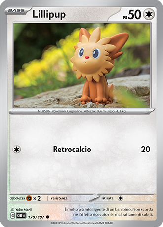 Lillipup 170/197 - ITA - Near Mint - Scarlatto e Violetto - Ossidiana Infuocata - Carta Pokemon