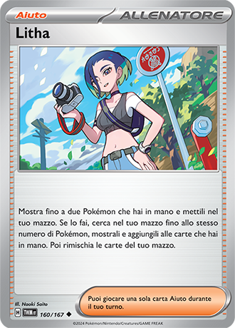 Litha 160/167 Non Comune - ITA - Near Mint - Scarlatto e Violetto - Crepuscolo Mascherato - Carta Pokemon