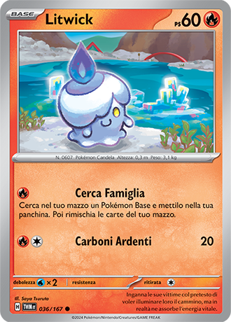 Litwick 036/167 Comune - ITA - Near Mint - Scarlatto e Violetto - Crepuscolo Mascherato - Carta Pokemon