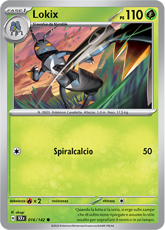 Lokix 016/142 - ITA - Near Mint - Scarlatto e Violetto - Corona Astrale - Carta Pokemon