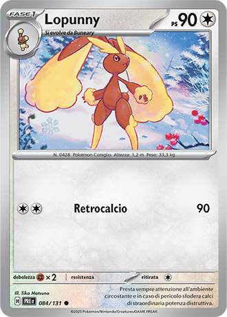 Lopunny 084/131 Reverse Holo Masterball - ITA - Near Mint - Scarlatto e Violetto - Evoluzioni Prismatiche - Carta Pokemon