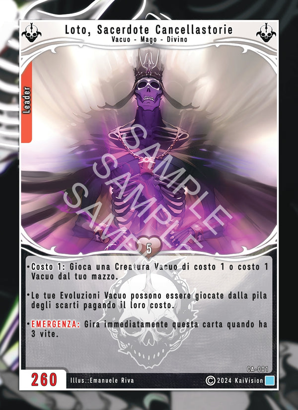 Loto, Sacerdote Cancellastorie CA - 001 Non Comune - Unlimited - ITA - Near Mint - Cavalieri di Adam - Carta Creatures of Exo